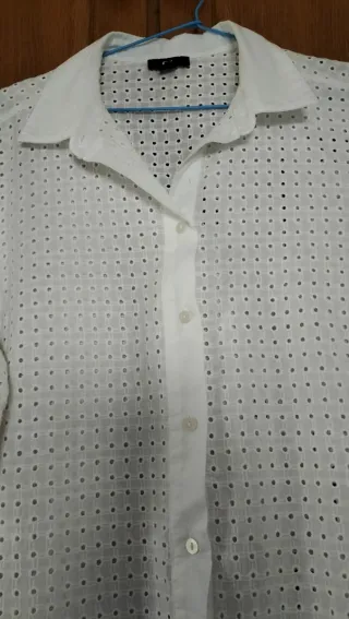 Vestido blanco bordado suizo