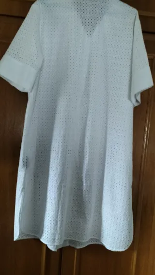 Vestido blanco bordado suizo