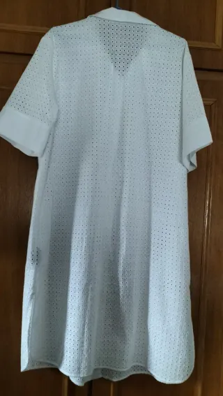 Vestido blanco bordado suizo