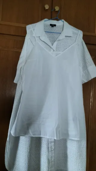Vestido blanco bordado suizo
