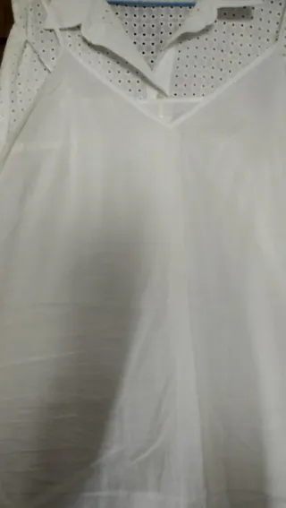 Vestido blanco bordado suizo