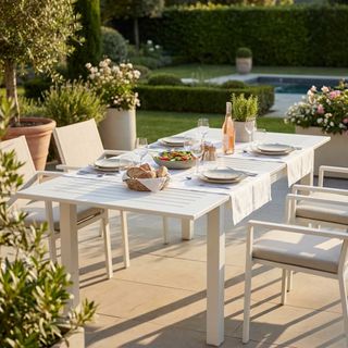 Tavolo da Esterno Allungabile Alluminio 8 Persone