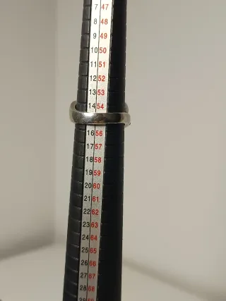 Anillo Plata Ley y Circonita Agua Marina 15mm/T.55