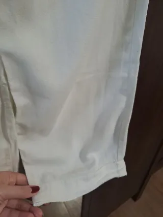 Pantalón lino Zara blanco