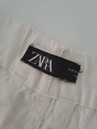 Pantalón lino Zara blanco