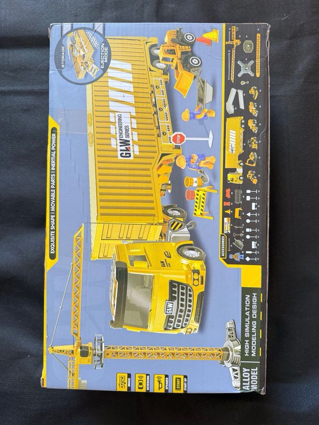 Juego Construcción Camión Grúa y Vehículos