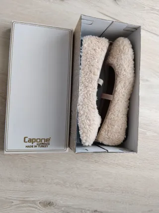 Bailarinas de borrego beige mujer