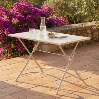 Tavolo Pieghevole in Acciaio Trattato UV 110x72Cm