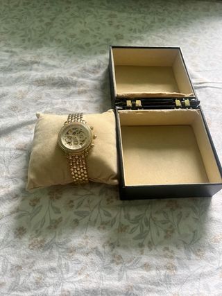 Reloj automático Lanscotte dorado estilo skeleton