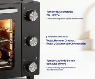 Horno Sobremesa Artica 48L 1800W
