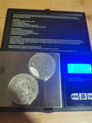 2 Monedas España  12 e  Juan Carlos I y Sofía.