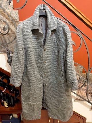 Cappotto donna in lana vergine vintage grigio