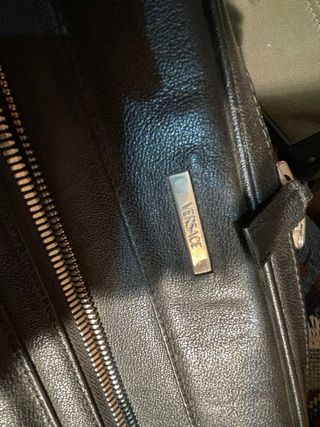 Bolso de piel Versace negro