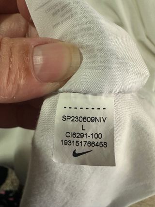 Camiseta Nike Blanca Manga Larga Talla L