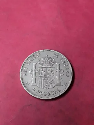 5 PESETAS PLATA 1888 ALFONSO XIII