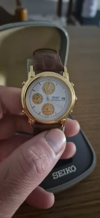 Orologio Seiko 7T32-6G10 Cronografo Oro Bianco