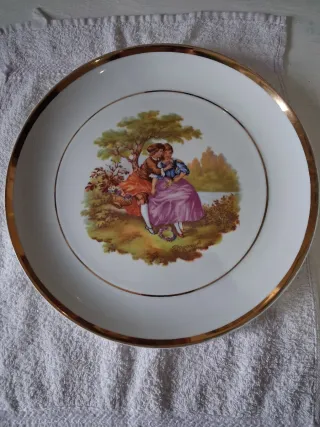 Plato decorativo pareja romántica