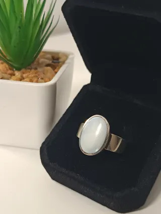 Anillo Plata Ley Piedra Azul cielo 19,4/T.59,5