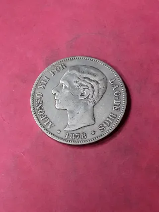 5 PESETAS PLATA 1878 ALFONSO XII