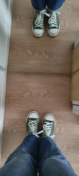 Zapatillas tipo Converse Verdes