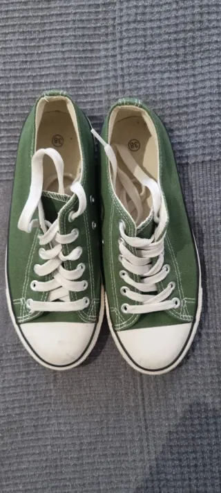 Zapatillas tipo Converse Verdes
