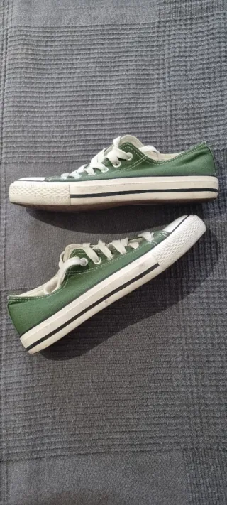 Zapatillas tipo Converse Verdes