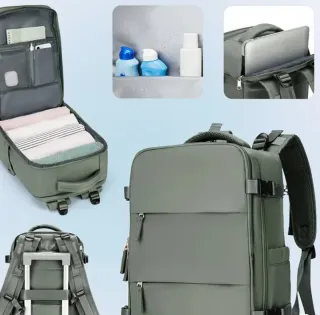 Mochila de viaje avion