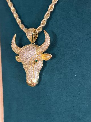 Collar Toro Chapado Oro 14K XP 60cm