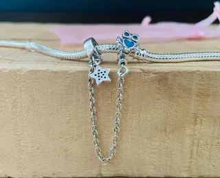 Charm Cadena de seguridad | Búho y estrella