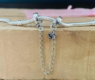 Charm Cadena de seguridad | Búho y estrella