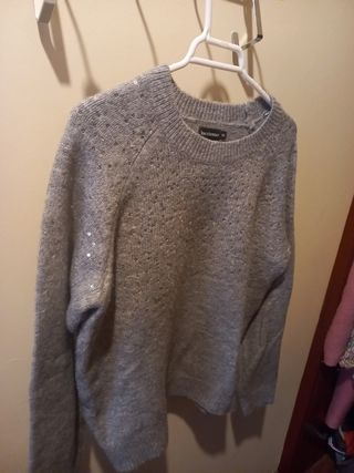 Jersey In Extenso lentejuelas gris XS