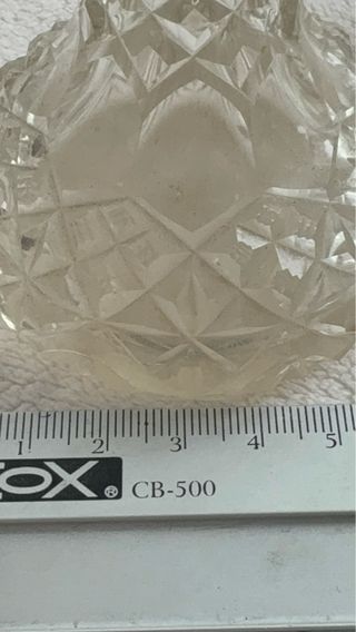 Coppia di vasi/portaprofumi in argento e vetro