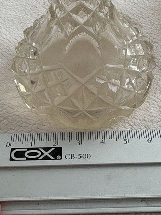 Coppia di vasi/portaprofumi in argento e vetro