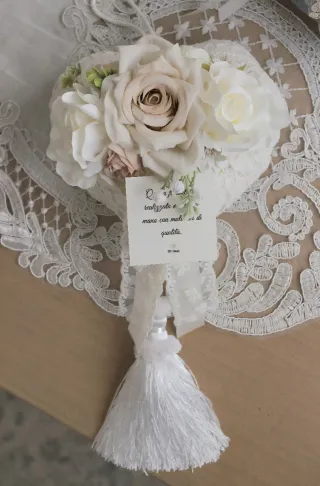 Set 4 decorazioni floreali vintage