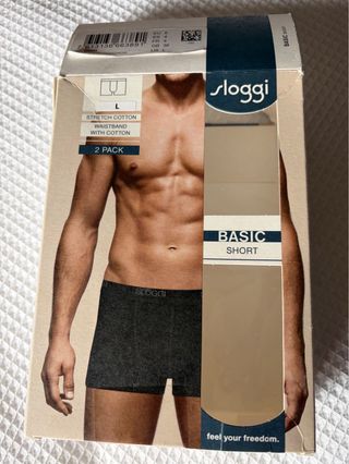 Pack 2 Boxer Sloggi Talla L Negros
