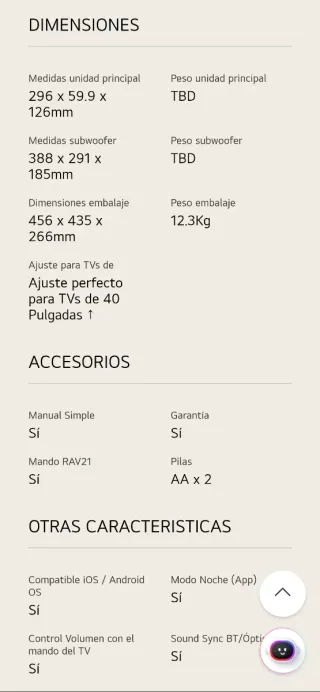 Barra de Sonido LG QP5 Negra