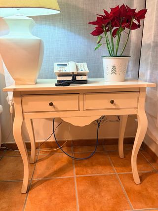 Consola de madera beige