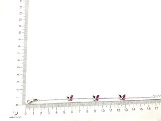 pulsera plata 925mm con piedra con circonita