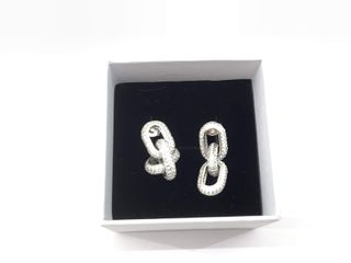 pendientes plata 925mm con piedra con circonita