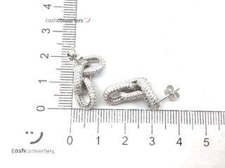 pendientes plata 925mm con piedra con circonita