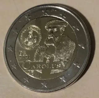 Moneda 2 euros Carlos V FE 2021
