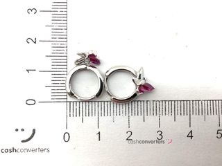 argollas plata 925mm con piedra con circonita