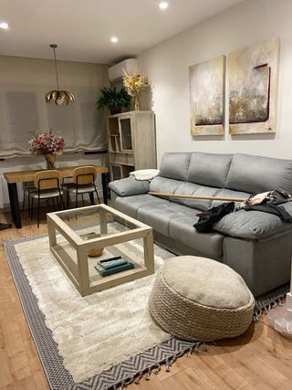 Alfombra Beige y Gris maison du monde