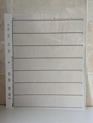 10 fogli di archivio per negativi fotografici 35mm