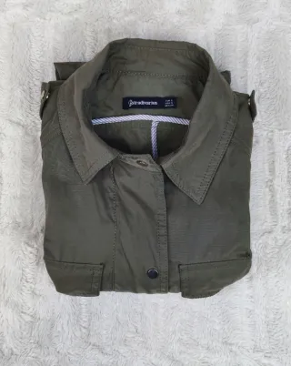 Chaqueta Corta Stradivarius Talla S Verde Militar