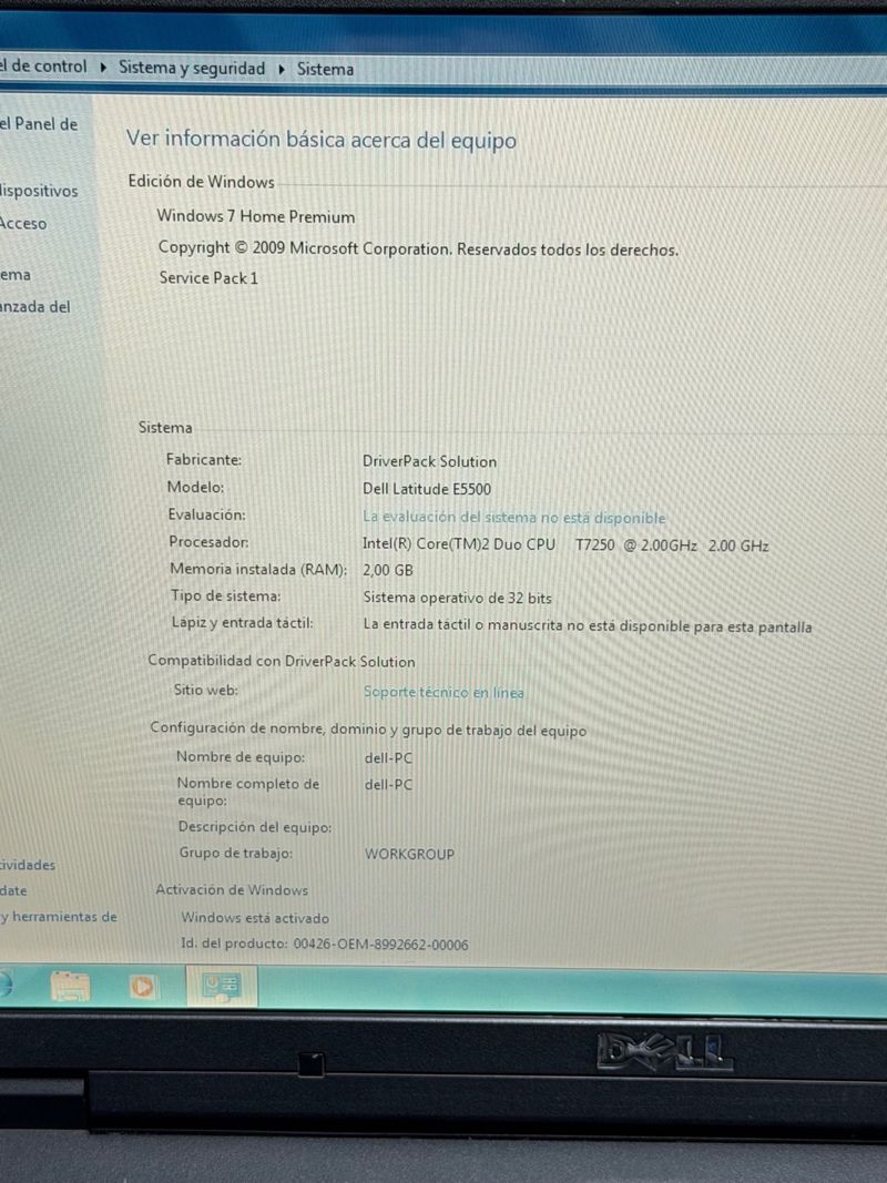 Dell Latitude E5500 Core 2 Duo / 4Gb / 60Gb SSD afbeelding 2