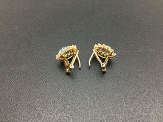 pendientes oro 18k con piedra