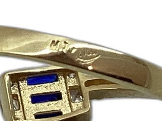 anillo oro 18k con circonita