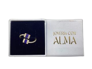 anillo oro 18k con circonita