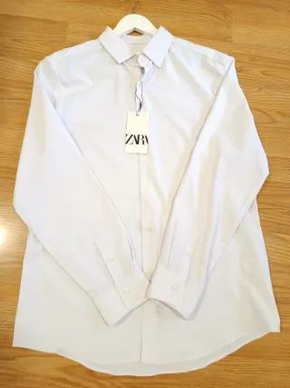 Camisa Zara Blanca Talla L Hombre